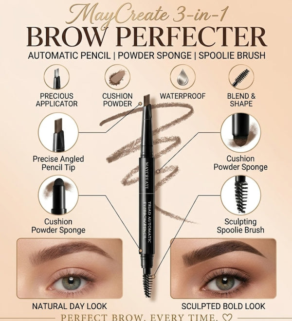 3 In 1 Eye Brows Set For Women Waterproof Brow Pencil + Powder + Brush Pigment Black Brown Eyebrow Kit Makeup 2