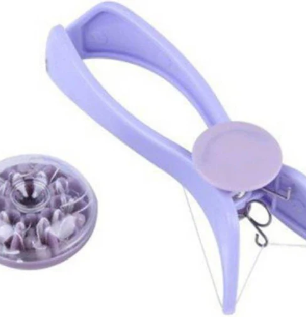 Piesome Eyebrow Face And Body Hair Threading And Removal System, Tweezers for Eyebrows, Threading Tool, Threading Machine for Women, Threading Epilators for Women (Purple)