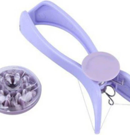 Piesome Eyebrow Face And Body Hair Threading And Removal System, Tweezers for Eyebrows, Threading Tool, Threading Machine for Women, Threading Epilators for Women (Purple)