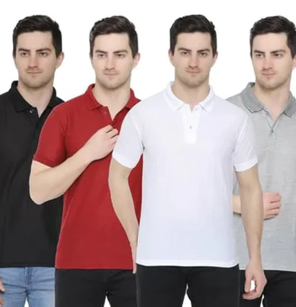 Cotton Polo T-Shirt (Pack of 4)