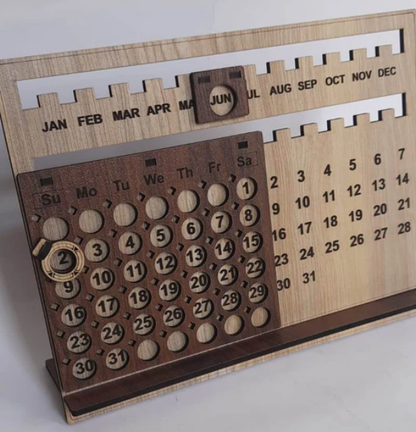 Wooden Life Time Calendar