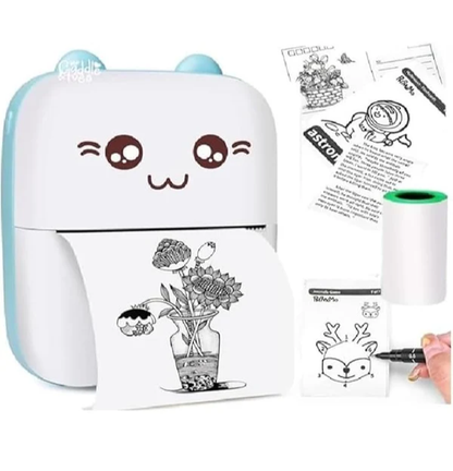 Mini Thermal Printer | Inkless Sticker Printer | USB APP Control Inkless Printer | Wireless Mini Pocket Printer for Labels, Stickers, Photos, Bookmarks, Cards, White