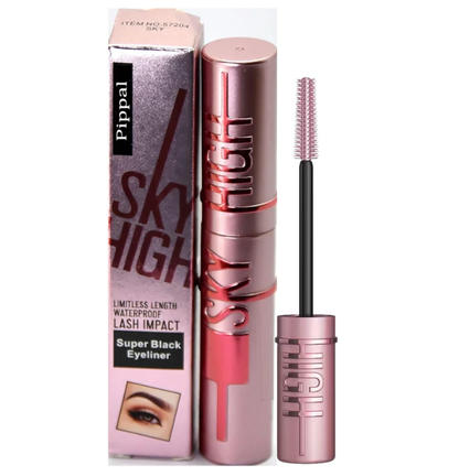 Pippal Sky High Eyeliner 1 Pcs with Mascara Ultra Volume Up Volumizing Mascara for Bold And Dramatic Lashes Long Lasting Waterproof 10Gm (Pack of 1)